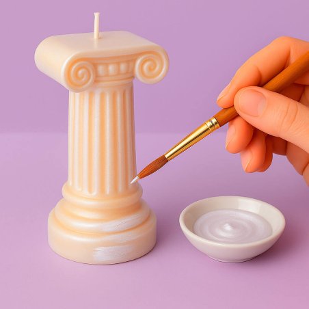Pintura para velas blanco perlado para pintar velas