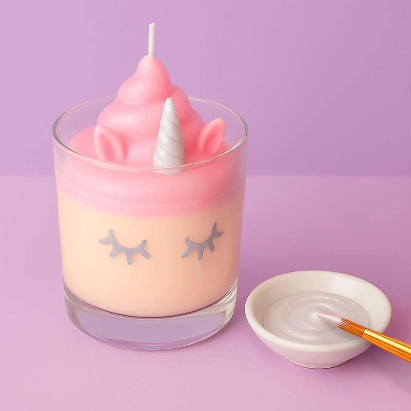 Pintura para velas blanco perlado para decorar velas
