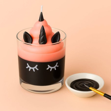 Pintura negra para decorar velas