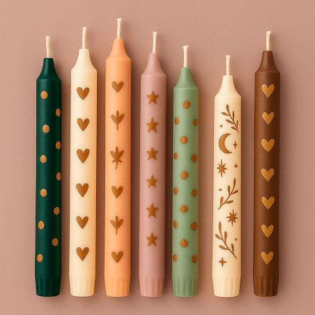 Pintura pardo para dibujar en velas