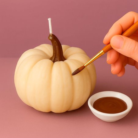 Pintura marrón chocolate para pintar velas
