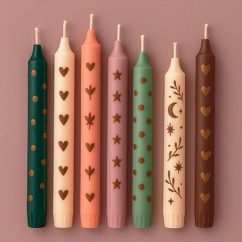 Pintura marrón chocolate para dibujar en velas