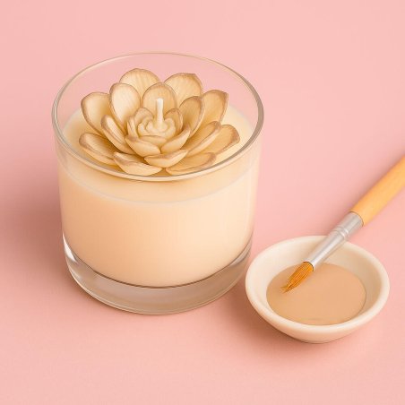 Pintura beige para decorar velas