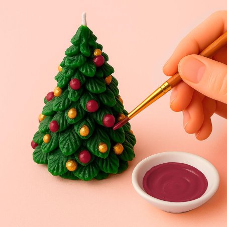 Pintura granate para pintar velas