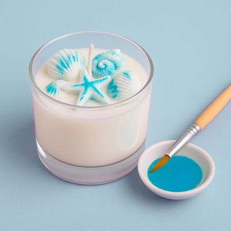 Pintura turquesa para decorar velas