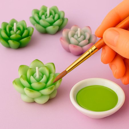Pintura verde pistacho para pintar velas