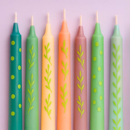 Pintura verde pistacho para dibujar velas