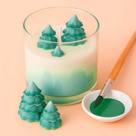 Pintura verde esmeralda para decorar velas