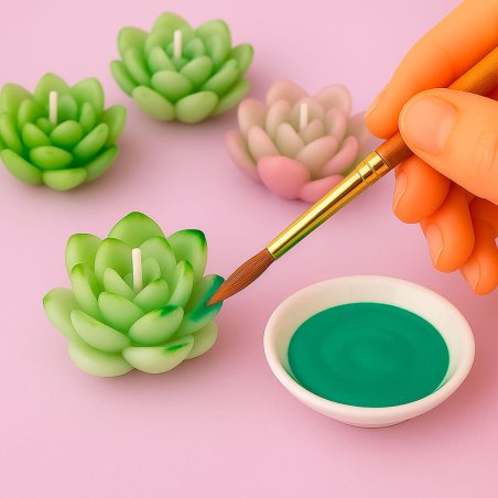 Pintura verde esmeralda para pintar velas