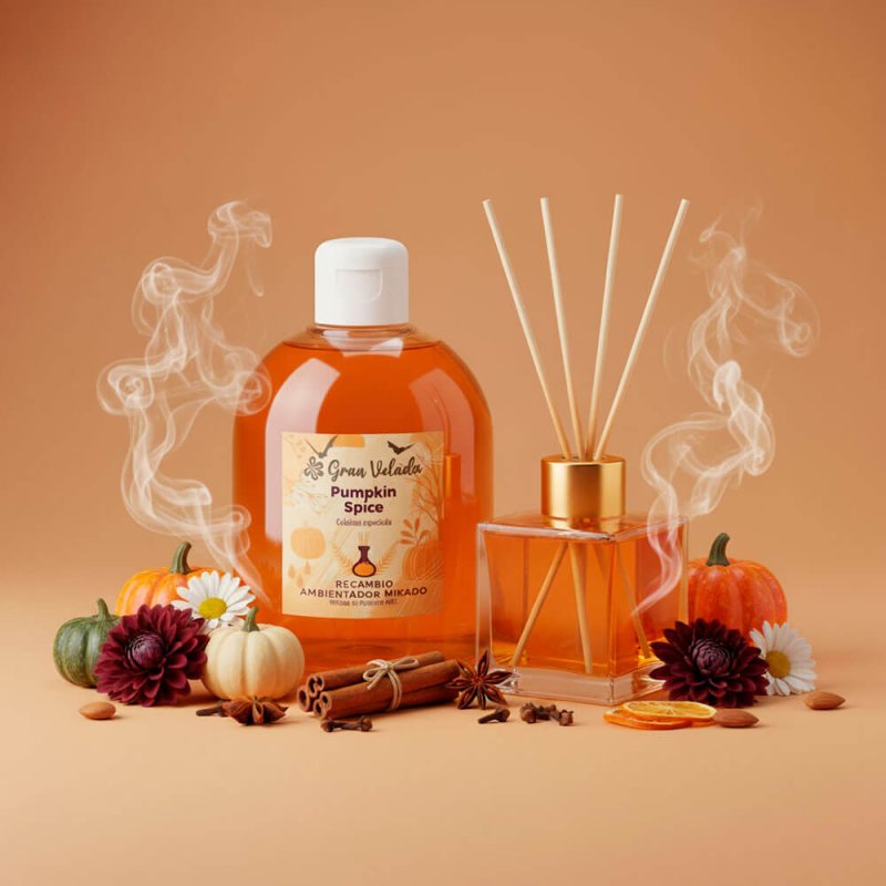 Recambio ambientador mikado pumpkin spice para Halloween