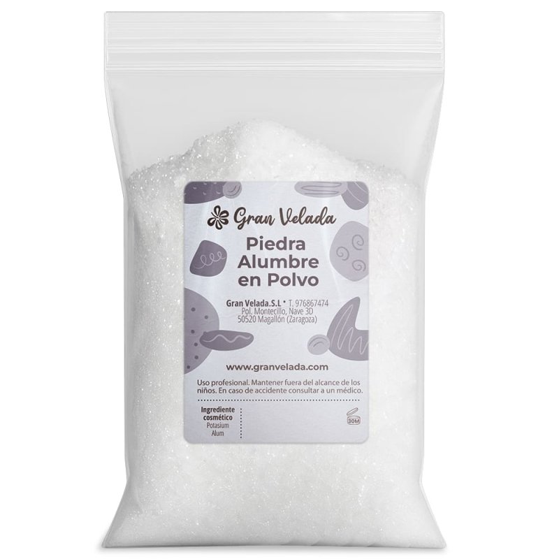 Piedra de alumbre en polvo