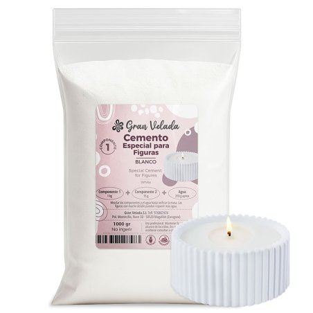 Cemento para figuras blanco