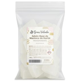 Jabon base de manteca de karite transparente 1 kg Jabon base de manteca de karite transparente 1 kg