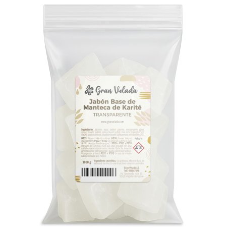 Jabon base de manteca de karite transparente 1 kg