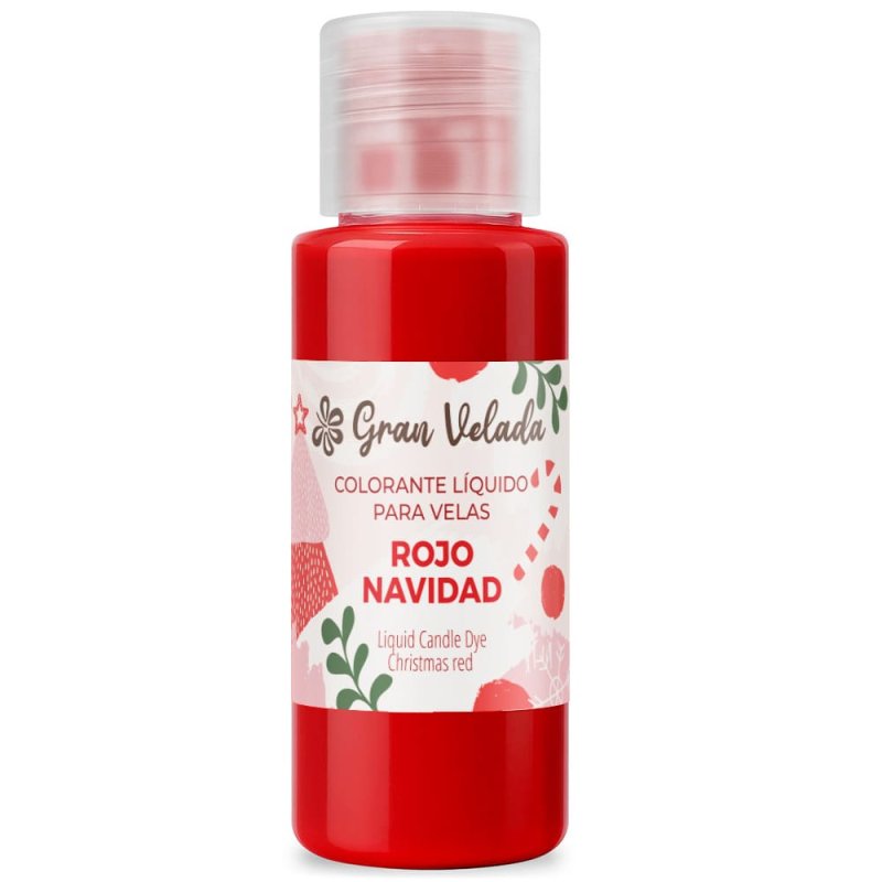Colorante velas líquido rojo navidad