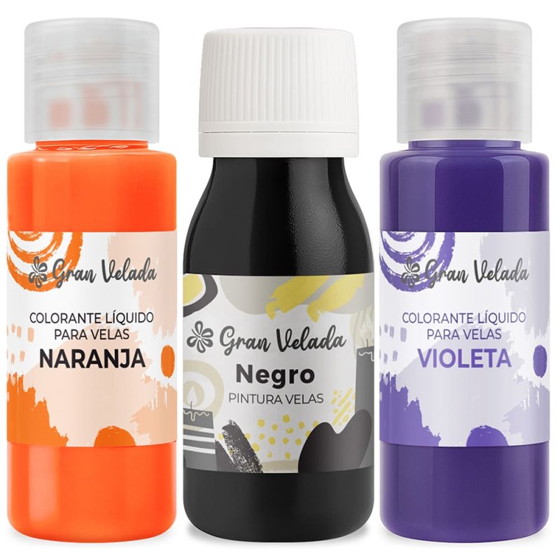 Colorantes y pintura velas halloween