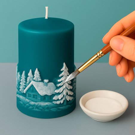 Pintura blanca para pintar velas