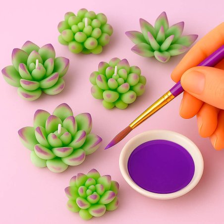 Pintura morada para pintar velas
