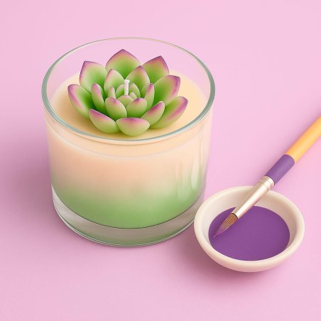 Pintura morada para decorar velas