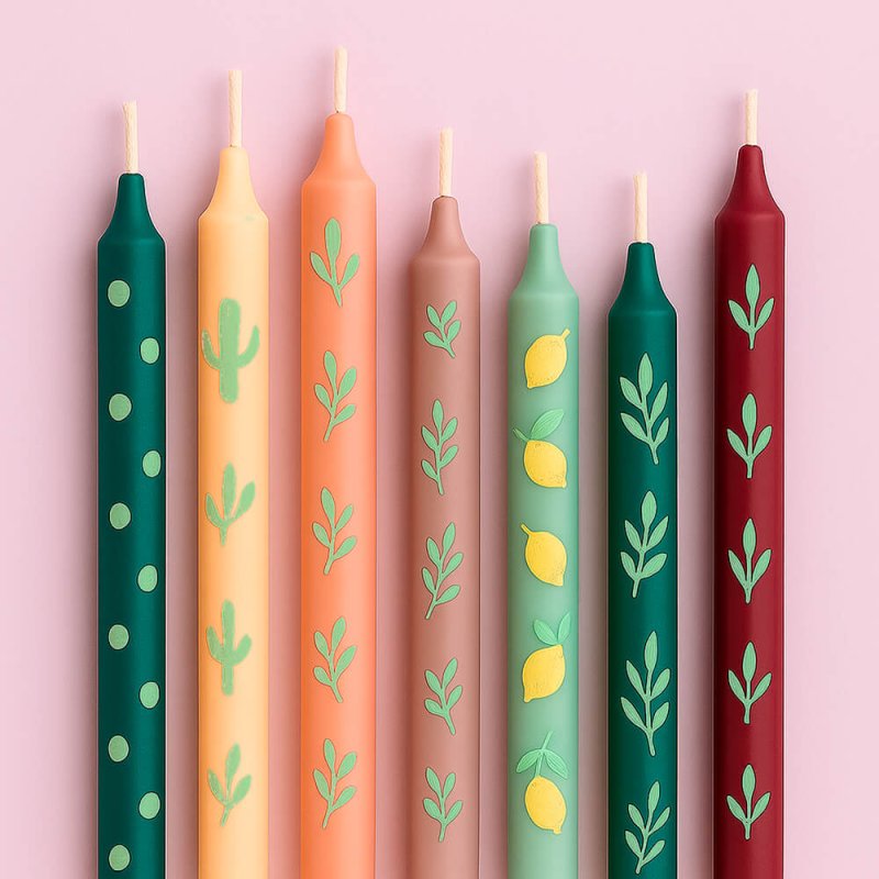 Pintura verde agua para dibujar en velas