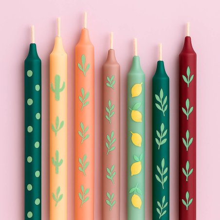 Pintura verde agua para dibujar en velas