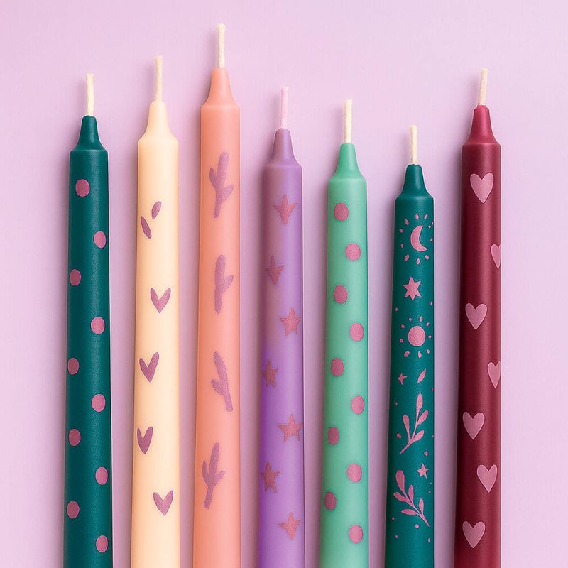 Pintura ciruela para dibujar en velas