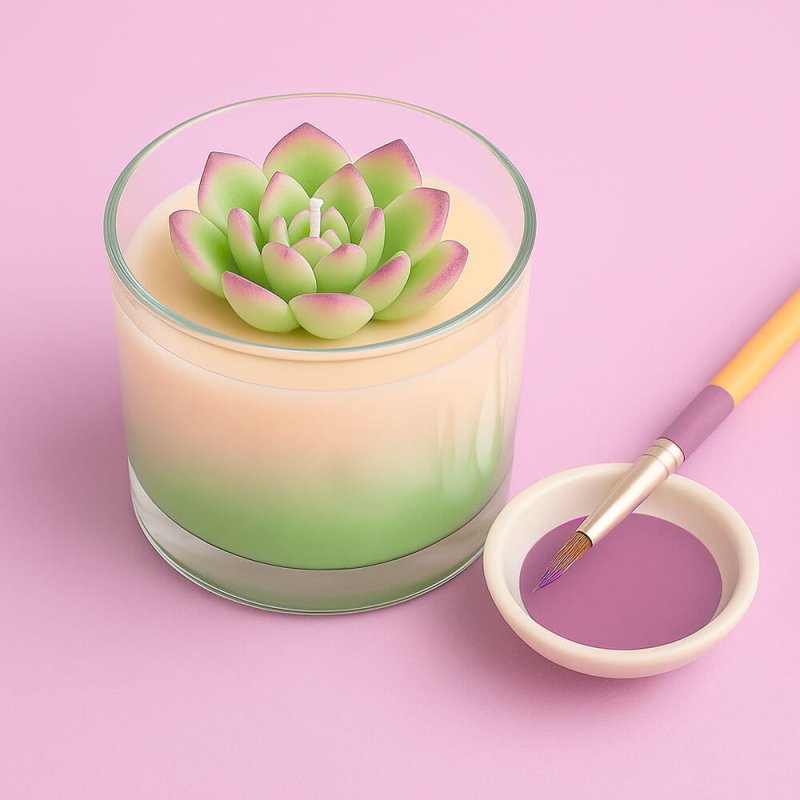 Pintura ciruela para decorar velas