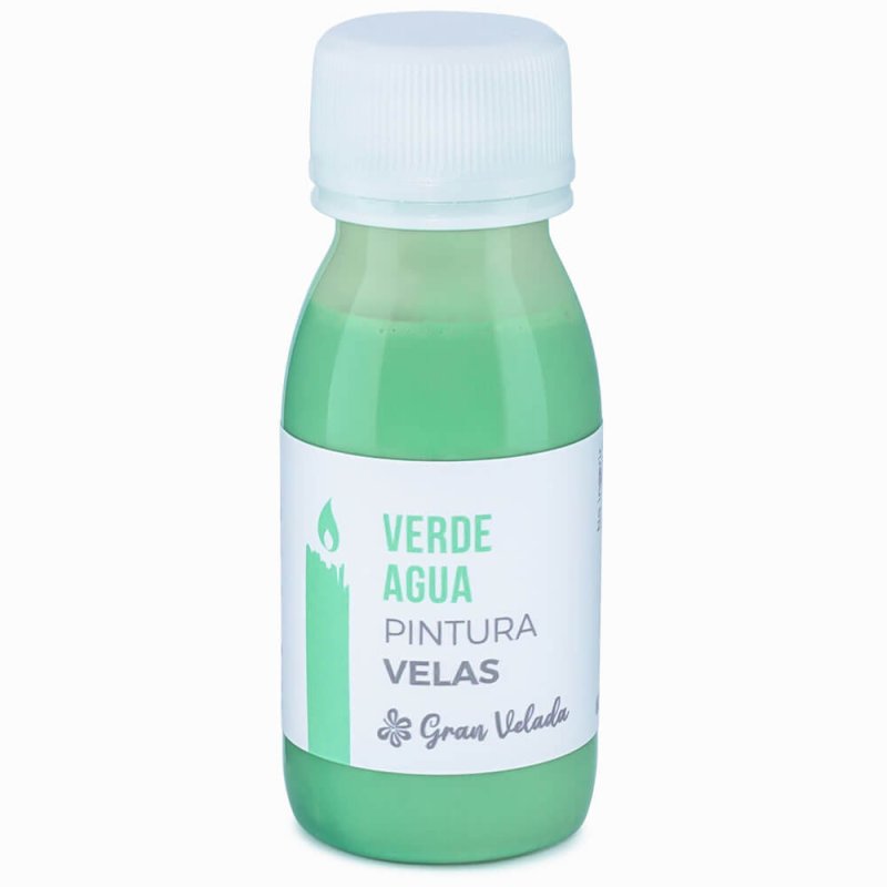 Pintura verde agua para velas