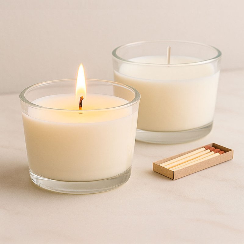 Velas aromáticas en vaso de cristal 230 ml