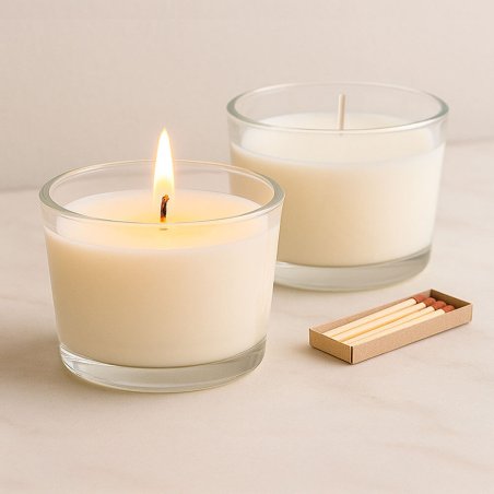 Velas aromáticas en vaso de cristal 230 ml