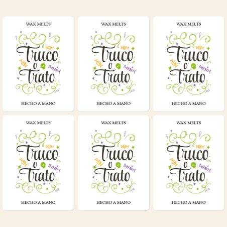 Pegatinas para wax melts Truco o trato