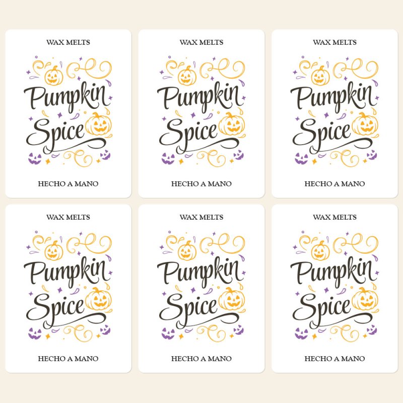 Pegatinas para wax melts Pumpkin spice