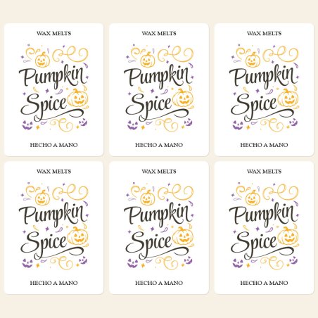 Pegatinas para wax melts Pumpkin spice