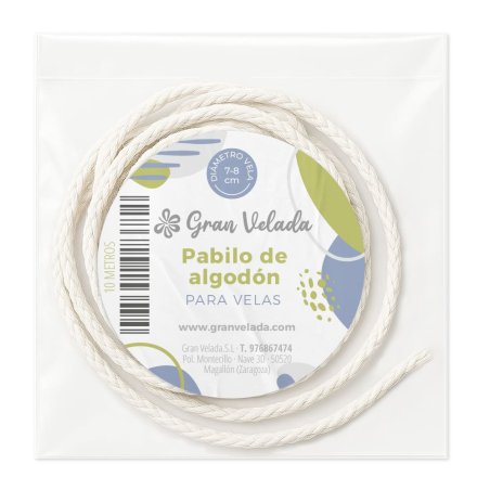 Pabilo de algodon para velas 7-8cm