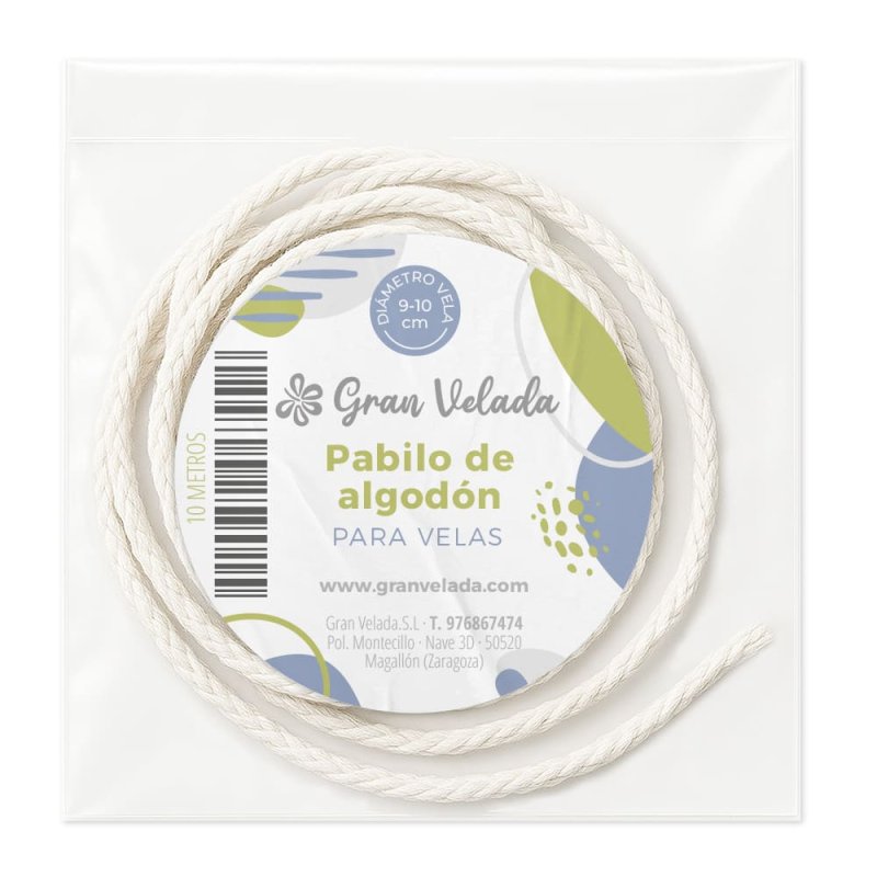 Pabilo de algodon para velas 9-10cm