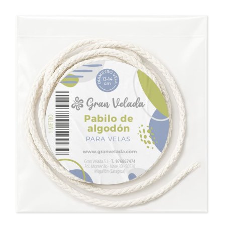 Pabilo de algodon para velas 13-14cm