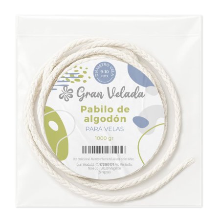 Pabilo de algodon para velas 9-10 cm por mayor