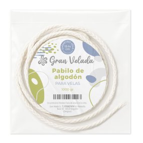 Mèche en coton naturel et noyau végétal pour bougies 13-14 cm en gros