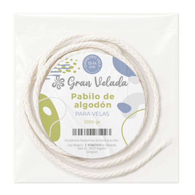 Pabilo de algodon para velas 13-14 cm por mayor