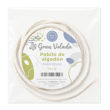 Pabilo de algodon para velas 13-14 cm por mayor