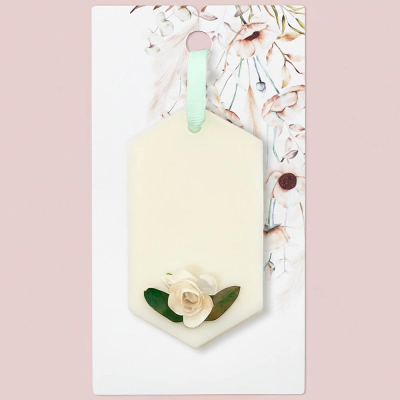 Cartón floral para colgar cerámica y cera perfumada