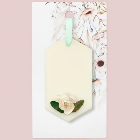 Cartón floral para colgar cerámica y cera perfumada