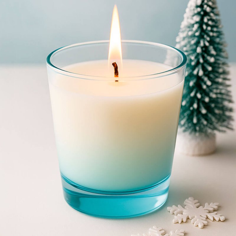Vasos para fabricar velas turquesa