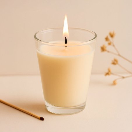 Vaso de 125 ml de cristal con corcho para velas