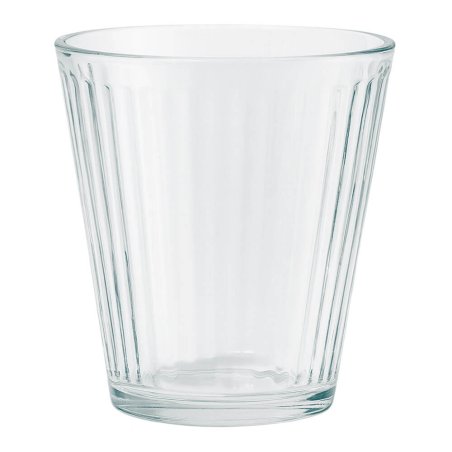 Vaso de cristal 230 ml con decoración de rayas para hacer velas