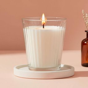 Verre 230 ml à rayures pour bougies Verre 230 ml à rayures pour bougies