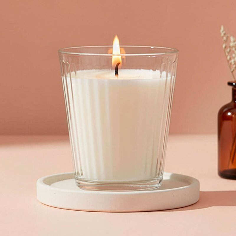 Vaso  230 ml rayas para velas