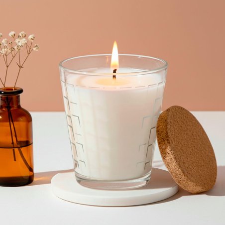 Vasos 230 ml mosaico con tapa de corcho para hacer velas aromáticas Vasos 230 ml mosaico con tapa de corcho para hacer velas aromáticas