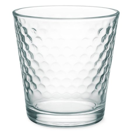 Vaso de cristal con decoración panal de abejas para velas