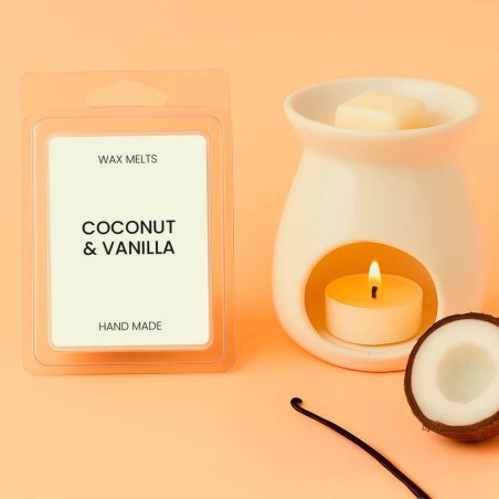 Blister para hacer wax melts 6 cubos decorado con etiqueta